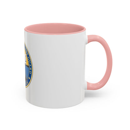 USCG Base Boston (U.S. Coast Guard) Accent Coffee Mug