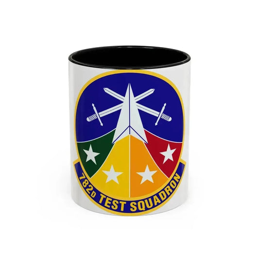 782d Test Squadron (U.S. Air Force) Accent Coffee Mug 11oz Black - Go Mug Yourself