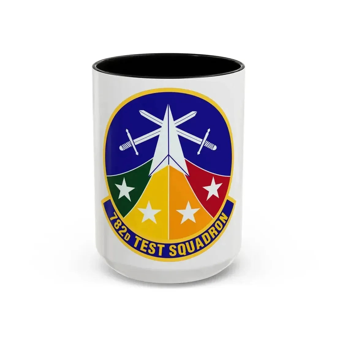 782d Test Squadron (U.S. Air Force) Accent Coffee Mug 15oz Black - Go Mug Yourself