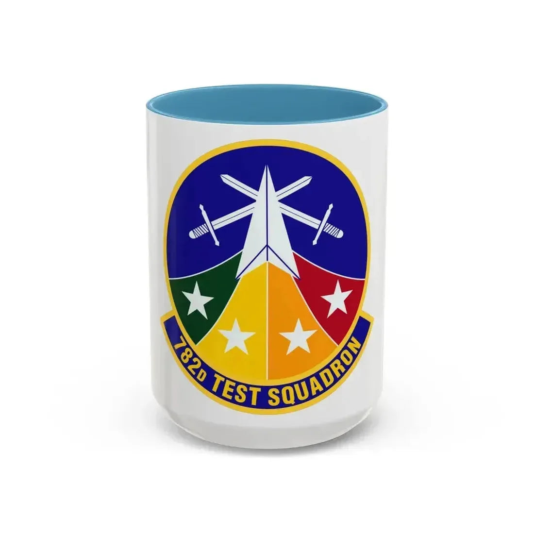 782d Test Squadron (U.S. Air Force) Accent Coffee Mug 15oz Light Blue - Go Mug Yourself