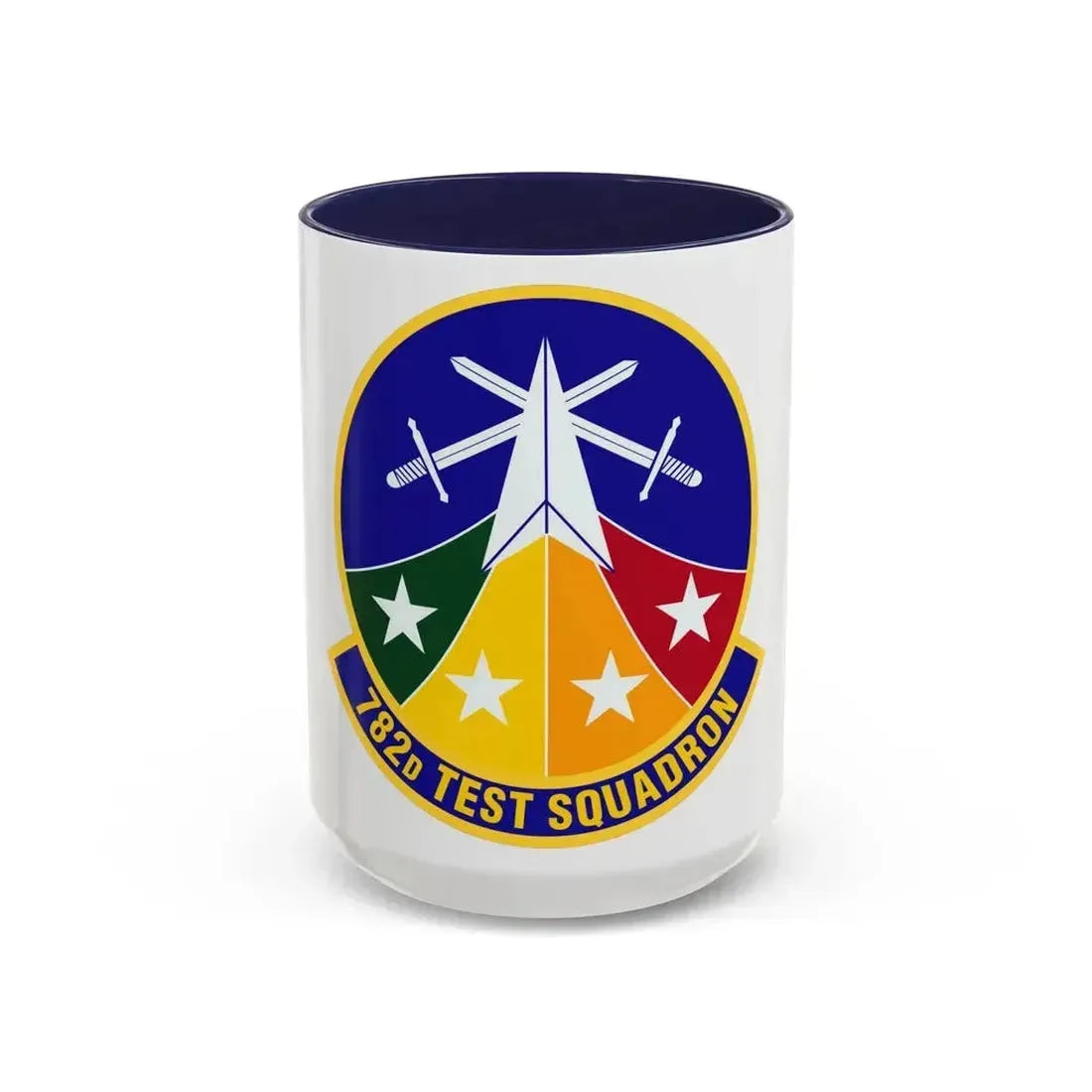 782d Test Squadron (U.S. Air Force) Accent Coffee Mug 15oz Navy - Go Mug Yourself
