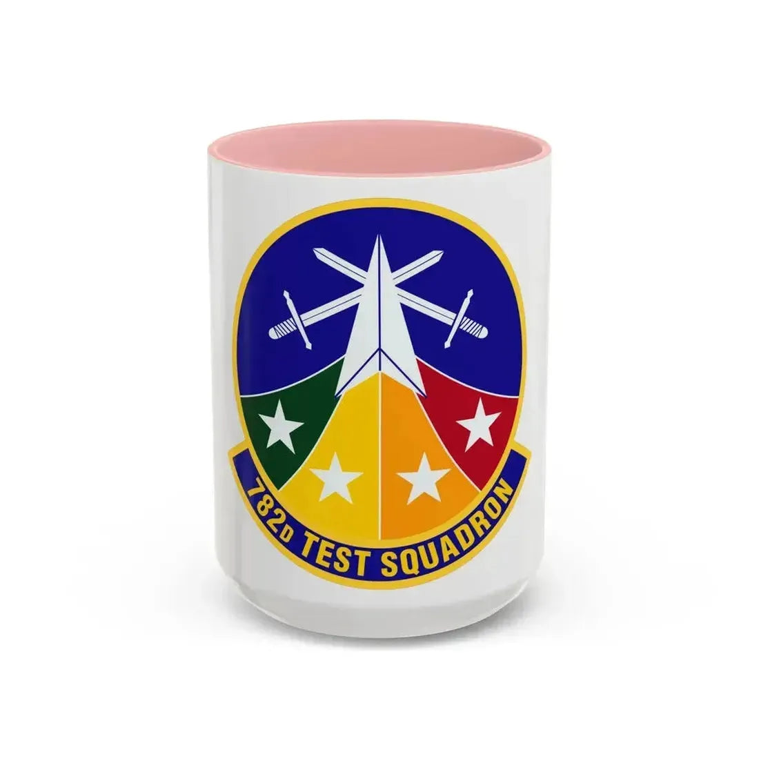 782d Test Squadron (U.S. Air Force) Accent Coffee Mug 15oz Pink - Go Mug Yourself