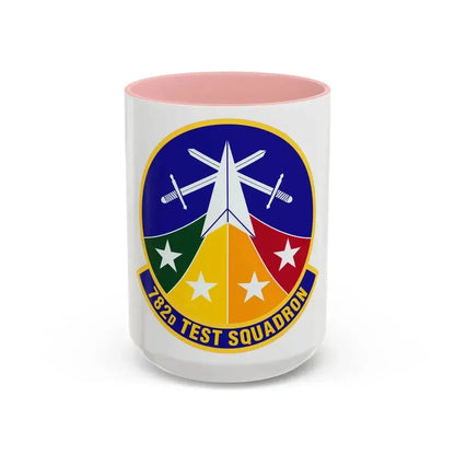 782d Test Squadron (U.S. Air Force) Accent Coffee Mug 15oz Pink - Go Mug Yourself