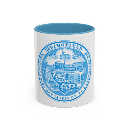 Seal of Springfield Massachusetts - Accent Coffee Mug
