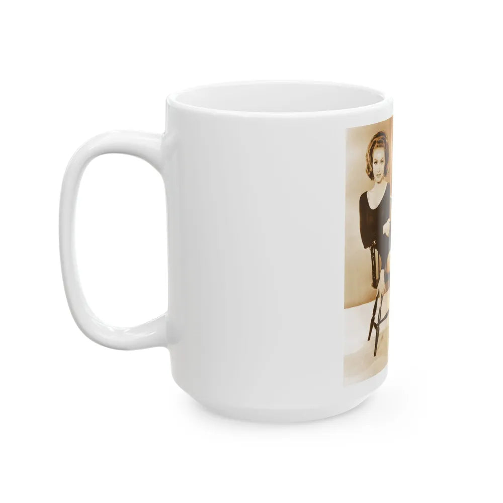 Julie Newmar #35 1 (Vintage Female Icon) White Coffee Mug-Go Mug Yourself