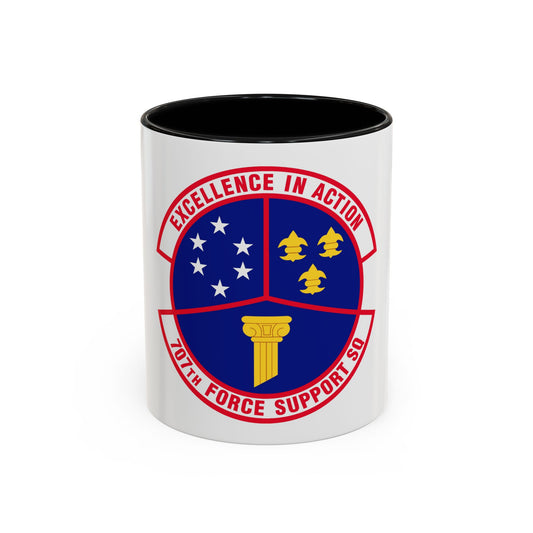 707 Force Support Squadron AFISRA (U.S. Air Force) Accent Coffee Mug