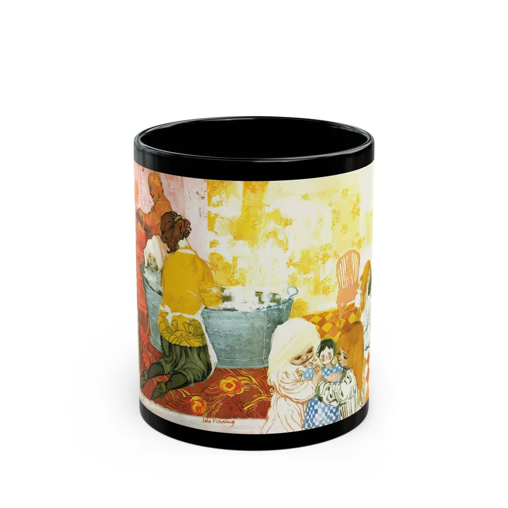 Em And Vi by Susan Lyle-Scott (2), Homes And Gardens magazine, 1964 - Black Coffee Mug-11oz-Go Mug Yourself