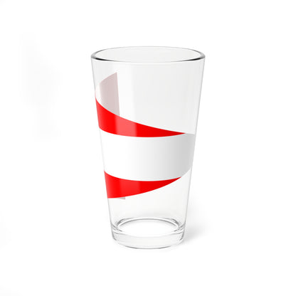 Army Rank Flag of Denmark - Chief of a Division (Denmark) Pint Glass 16oz