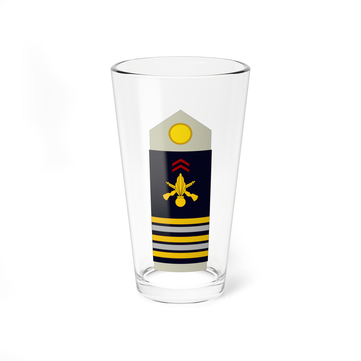Army FRA OF 04 (Military Rank) Pint Glass 16oz