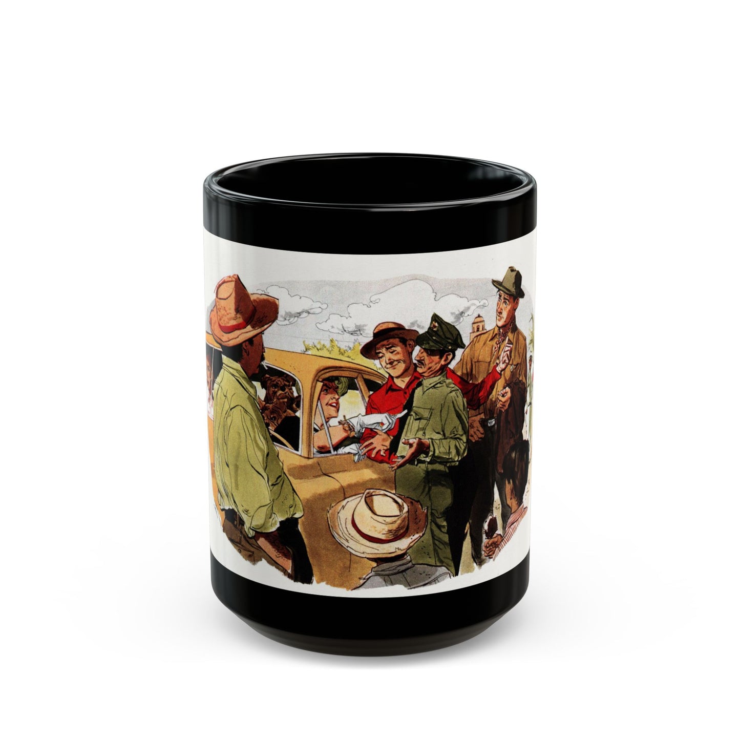 Born to Pick Cotton, Collier's, September 27, 1952 - Black Coffee Mug-15oz-Go Mug Yourself