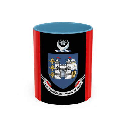 Flag of Drogheda Ireland - Accent Coffee Mug-11oz-Light Blue-Go Mug Yourself