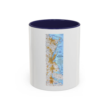 USA - Megalopolis- Boston to Washington (1994) (Map) Accent Coffee Mug
