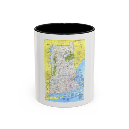 USA - Western New England 1 (1975) (Map) Accent Coffee Mug