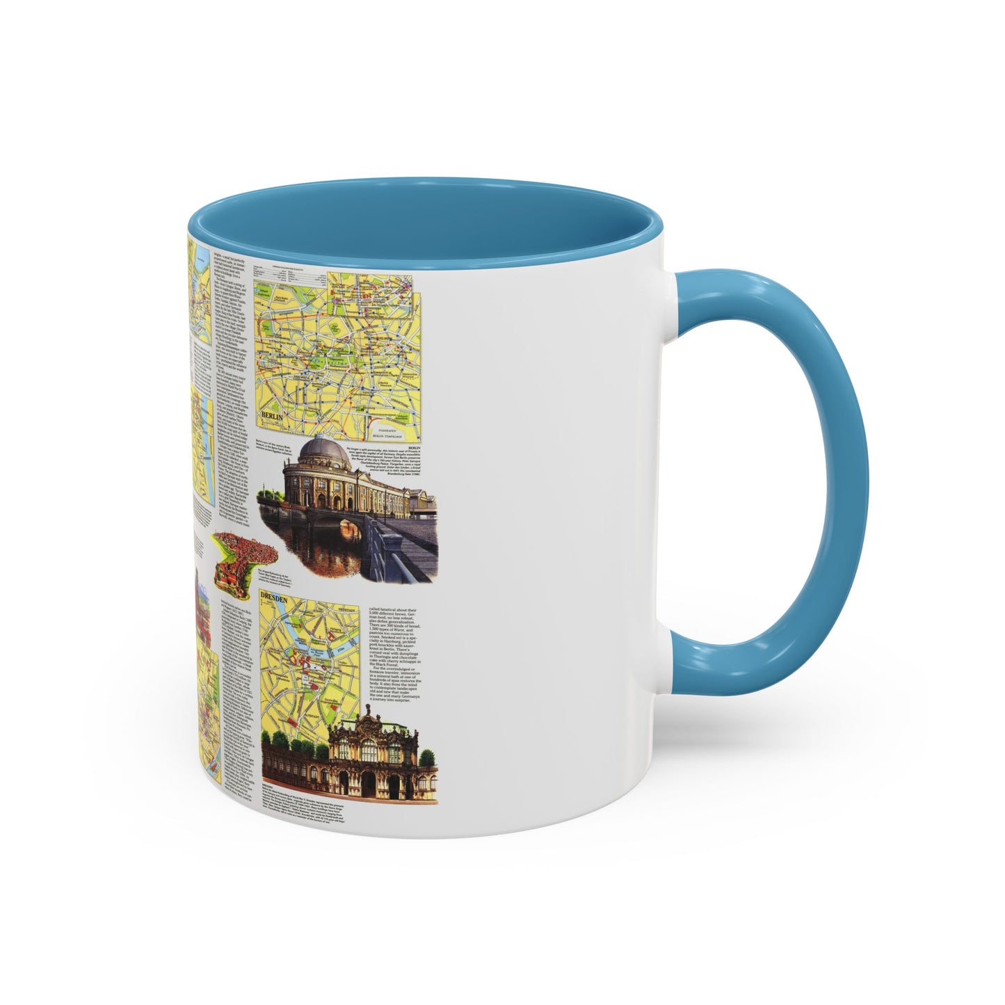 Germany - A Traveller's Map (1991) (Map) Accent Coffee Mug