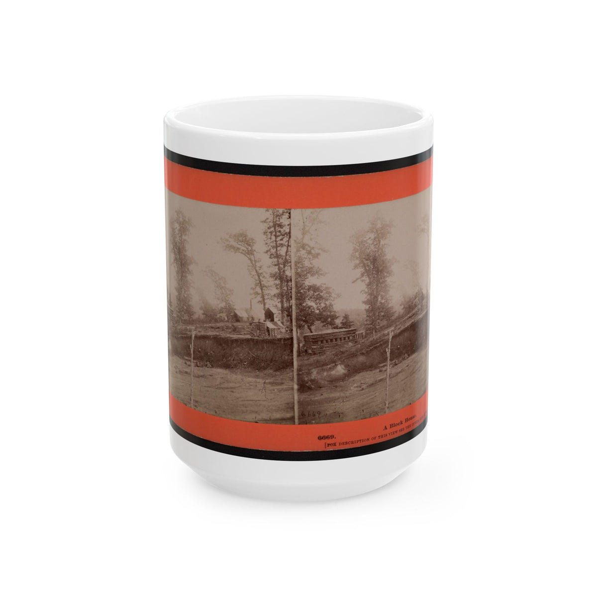 A Block House 001 (U.S. Civil War) White Coffee Mug