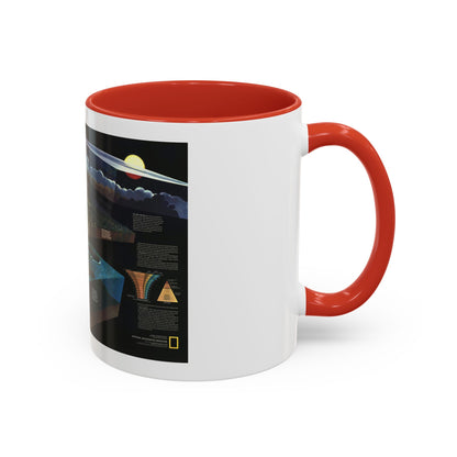 How Man Pollutes His World (1970) (Map) Accent Coffee Mug