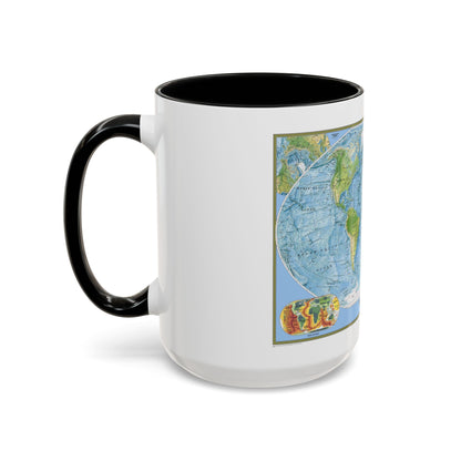 World Map - Physical (2005) (Map) Accent Coffee Mug