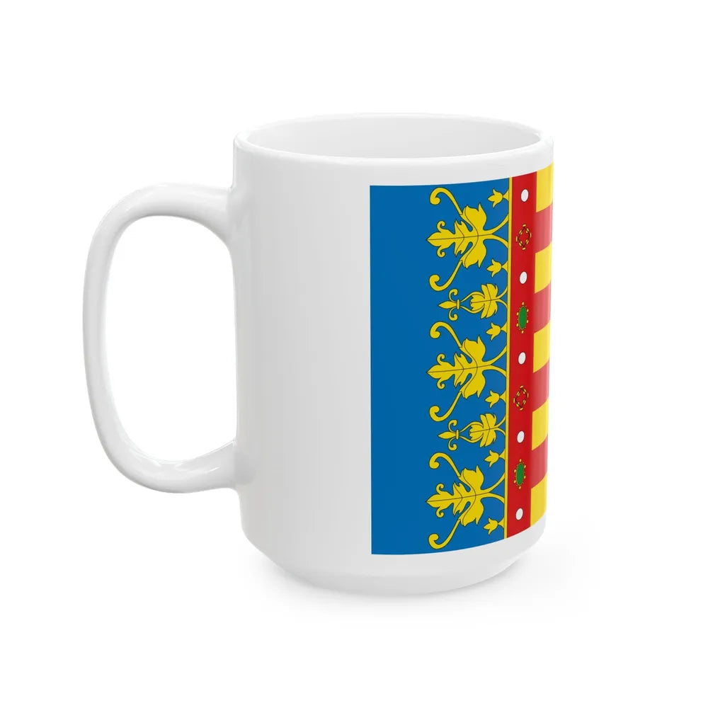 Flag of the Valencia Spain - White Coffee Mug-Go Mug Yourself