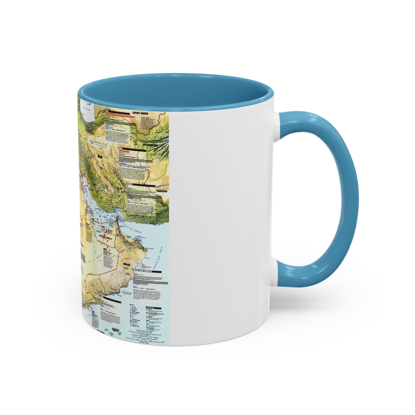 Middle East - States in Turmoil (1991) (Map) Accent Coffee Mug