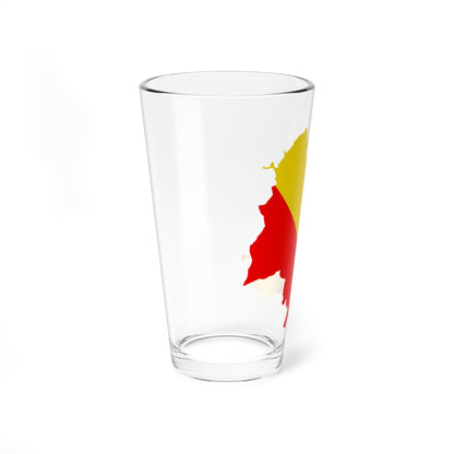Flag map of Palermo (Italy) Pint Glass 16oz