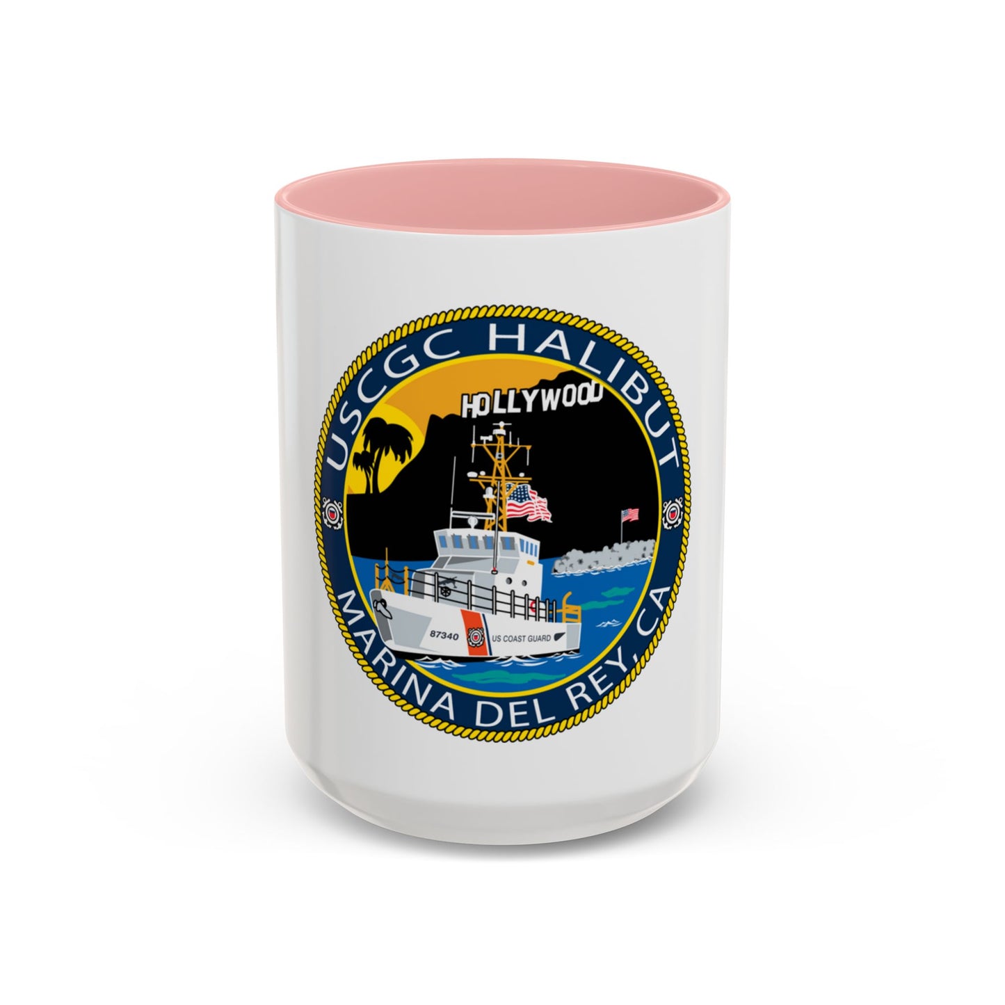 USCG Halibut Marina Del Ray CA (U.S. Coast Guard) Accent Coffee Mug