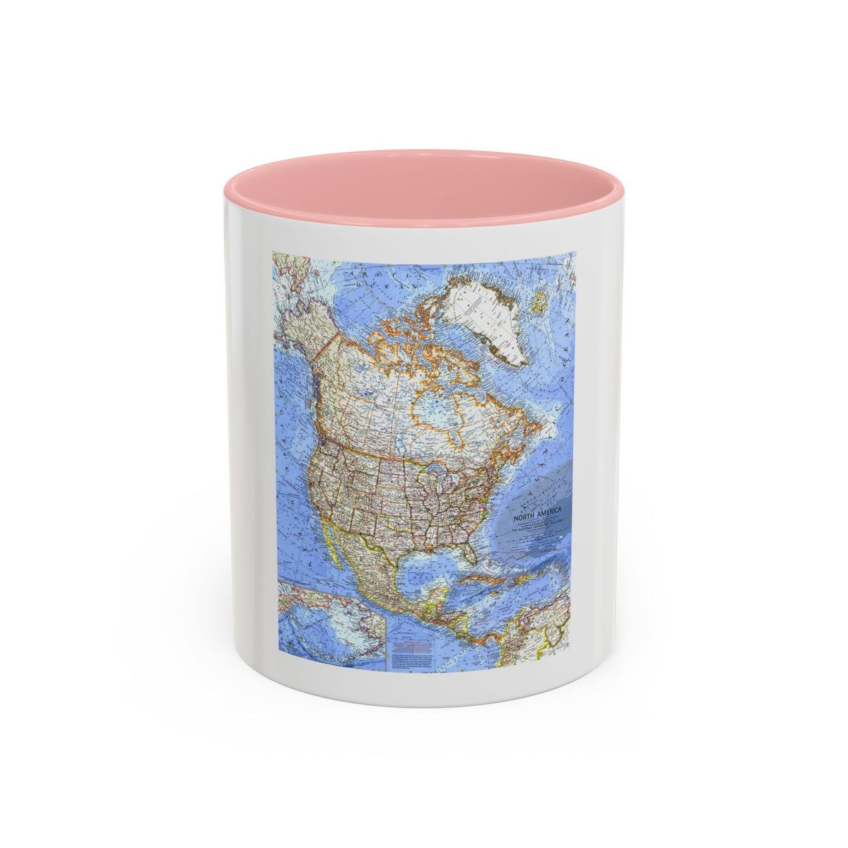 North America (1964) (Map) Accent Coffee Mug