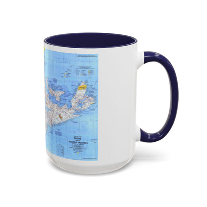 Canada - Maine, with the Maritime Provinces 1 (1975) (Map) Accent Coffee Mug