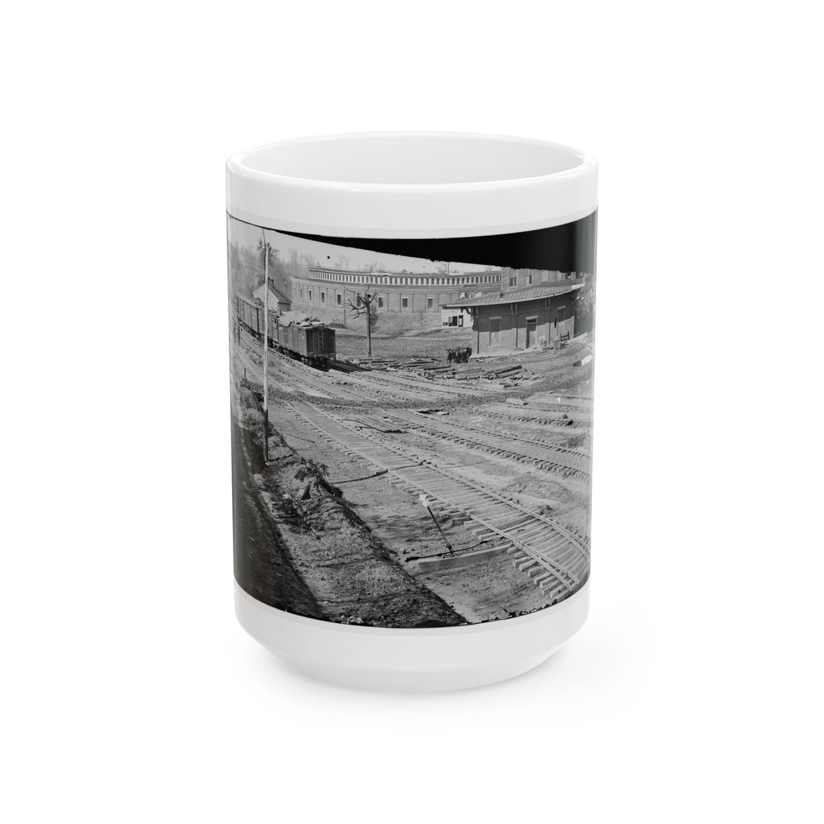 Atlanta, Georgia. Ruins Of Depot, Blown Up On Sherman's Departure (U.S. Civil War) White Coffee Mug