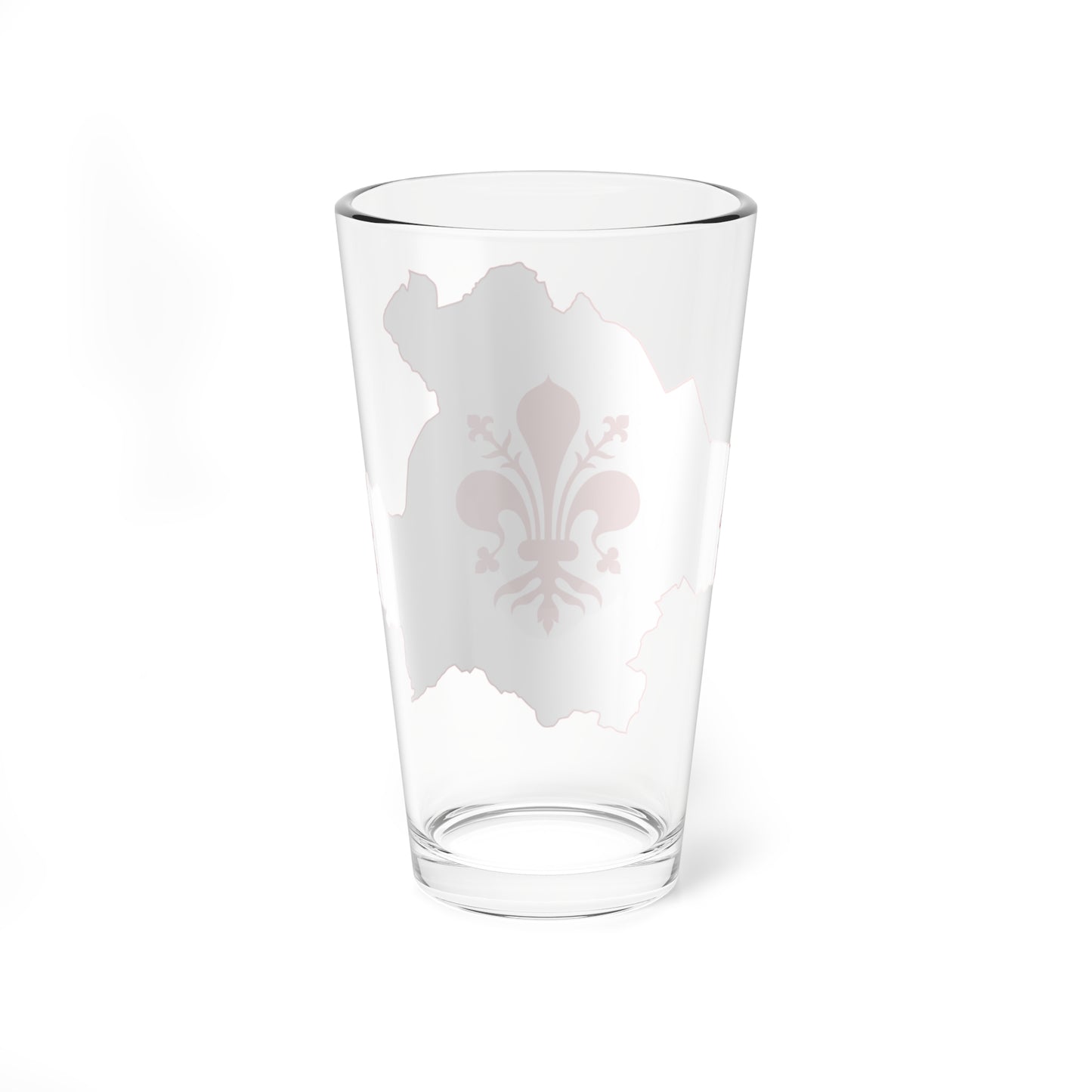 Flag map of Florence (Italy) Pint Glass 16oz