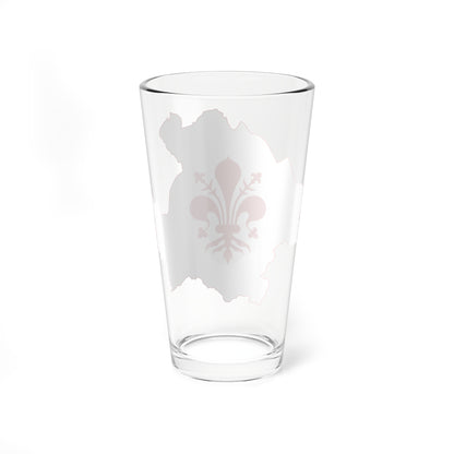 Flag map of Florence (Italy) Pint Glass 16oz