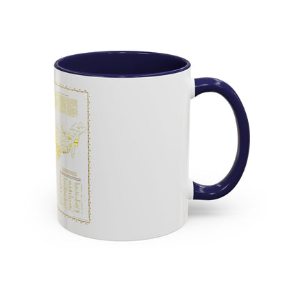 India - Political Subdivisions (1946) (Map) Accent Coffee Mug