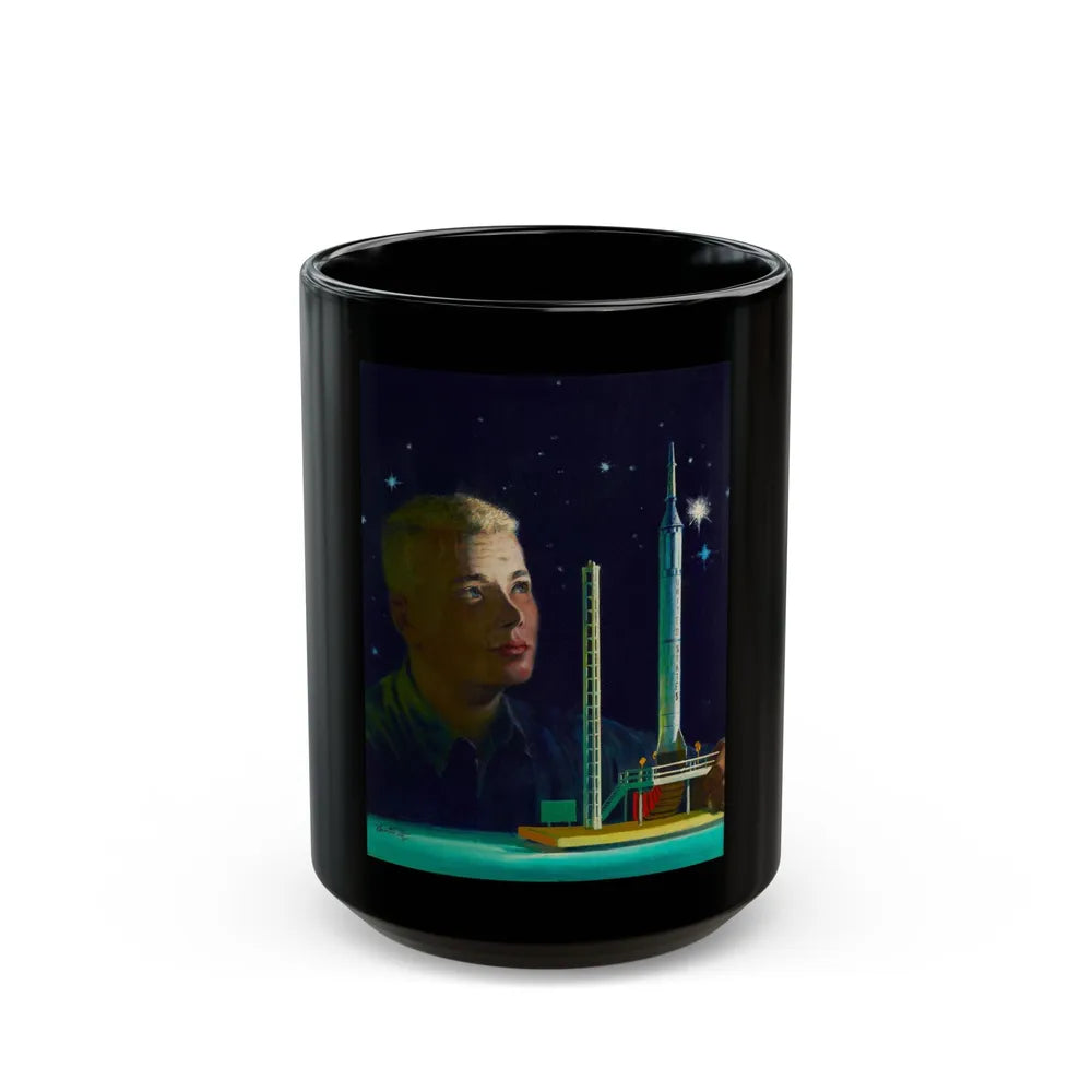 Dreaming About Space - Black Coffee Mug-15oz-Go Mug Yourself