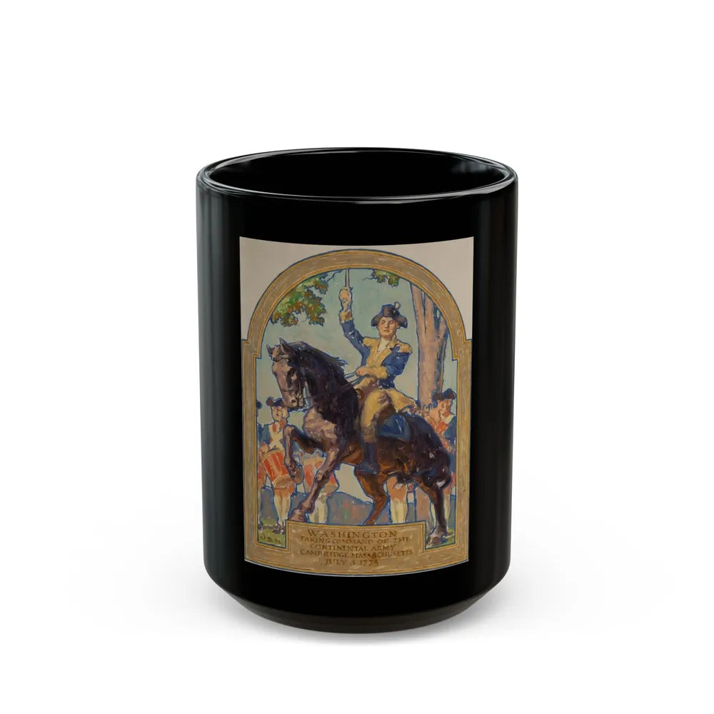 General Washington, magazine cover study - Black Coffee Mug-15oz-Go Mug Yourself