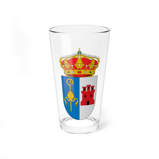 Escudo de Aldea del Obispo (Spain) (Coat of Arms) Pint Glass 16oz