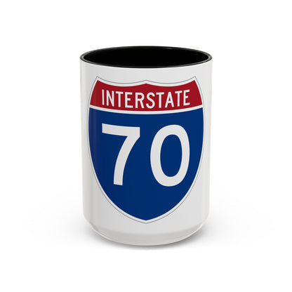 Interstate 70 (U.S. Highways) Accent Coffee Mug