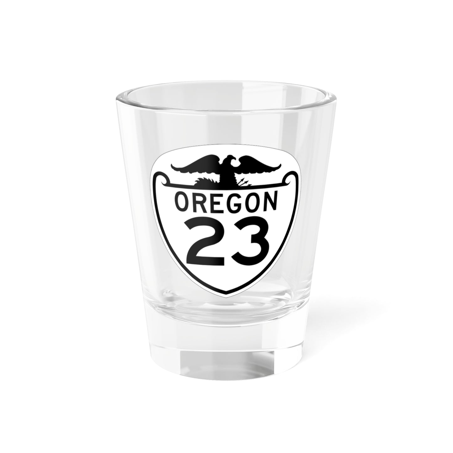 OR 23 1948 (Oregon) (Road Sign) Shot Glass 1.5oz