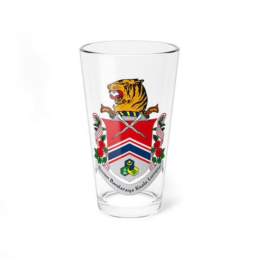 Seal of Kuala Lumpur 1992-2019 (Malaysia) (Coat of Arms) Pint Glass 16oz