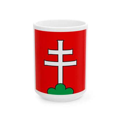 Flag of Elfingen Switzerland - White Coffee Mug-15oz-Go Mug Yourself