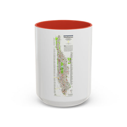 USA - Manhattan (1990) (Map) Accent Coffee Mug