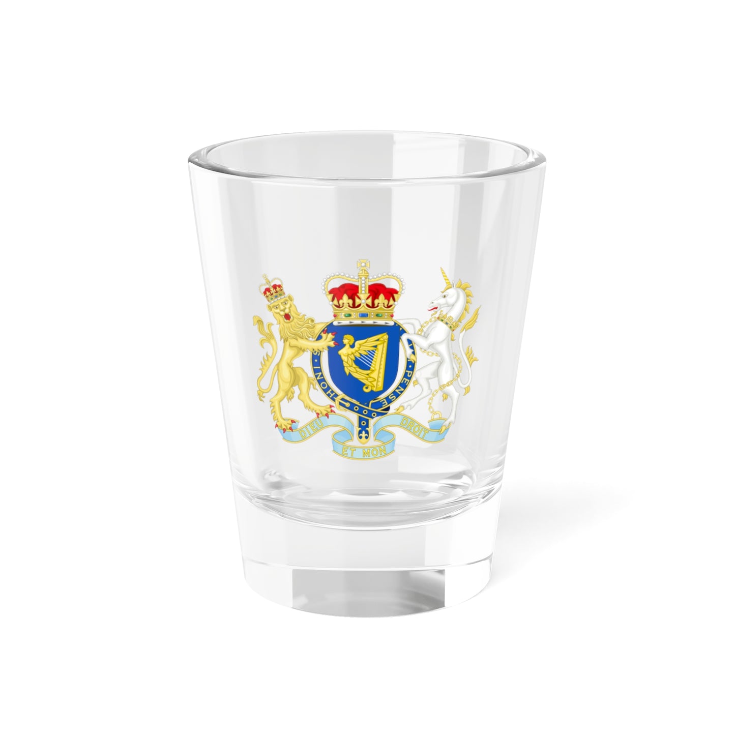 Coat of Arms of The Kingdom Ireland - Shot Glass 1.5oz