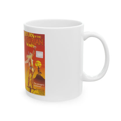 RETURN OF THE BARBARIAN WOMEN (VHS COVER) - White Coffee Mug