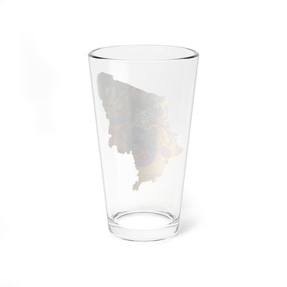 Flag-map of Somogy County (Hungary) Pint Glass 16oz