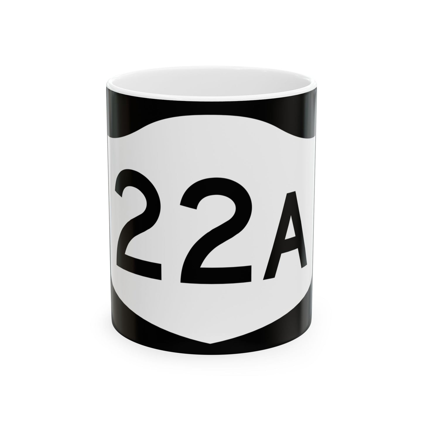 NY-22A (New York) (Road Sign) White Coffee Mug