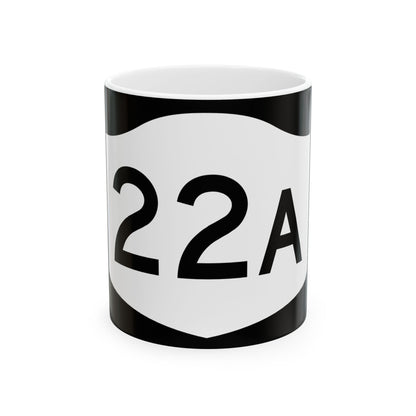 NY-22A (New York) (Road Sign) White Coffee Mug