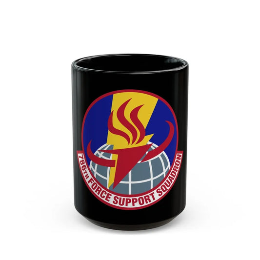 786th Force Support Squadron (U.S. Air Force) Black Coffee Mug-15oz-Go Mug Yourself