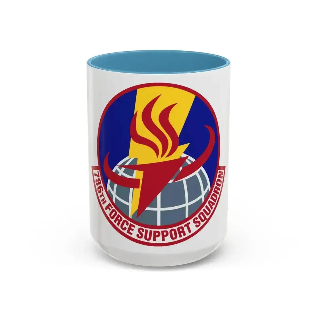 786th Force Support Squadron (U.S. Air Force) Accent Coffee Mug 15oz Light Blue - Go Mug Yourself