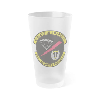 786th Security Forces Squadron (U.S. Air Force) Frosted Pint Glass 16oz-16oz-Frosted-Go Mug Yourself