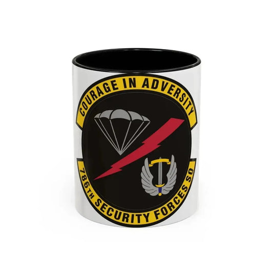 786th Security Forces Squadron (U.S. Air Force) Accent Coffee Mug 11oz Black - Go Mug Yourself
