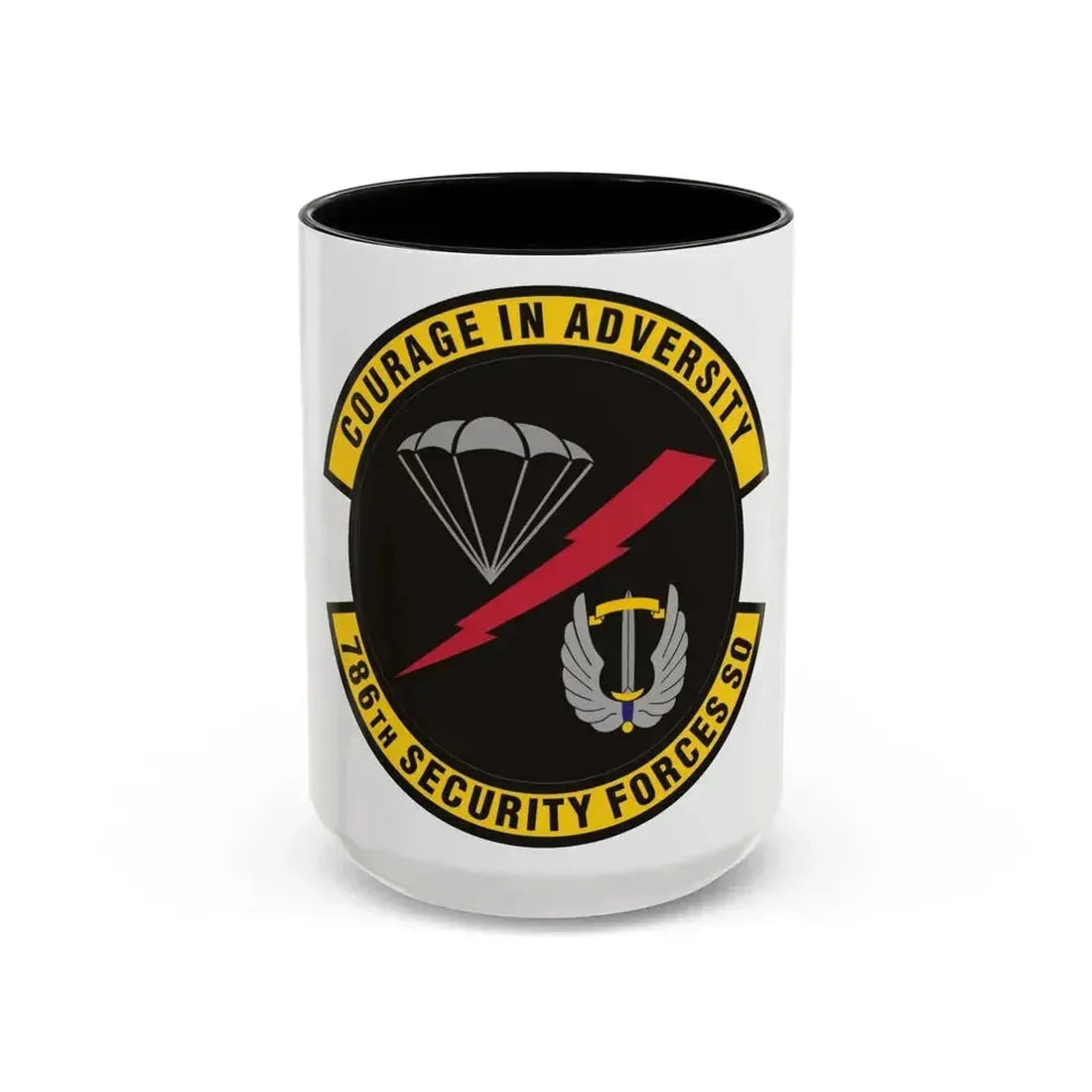 786th Security Forces Squadron (U.S. Air Force) Accent Coffee Mug 15oz Black - Go Mug Yourself