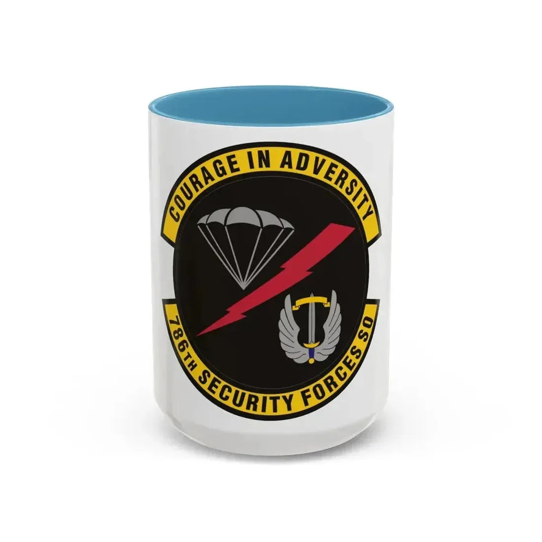 786th Security Forces Squadron (U.S. Air Force) Accent Coffee Mug 15oz Light Blue - Go Mug Yourself